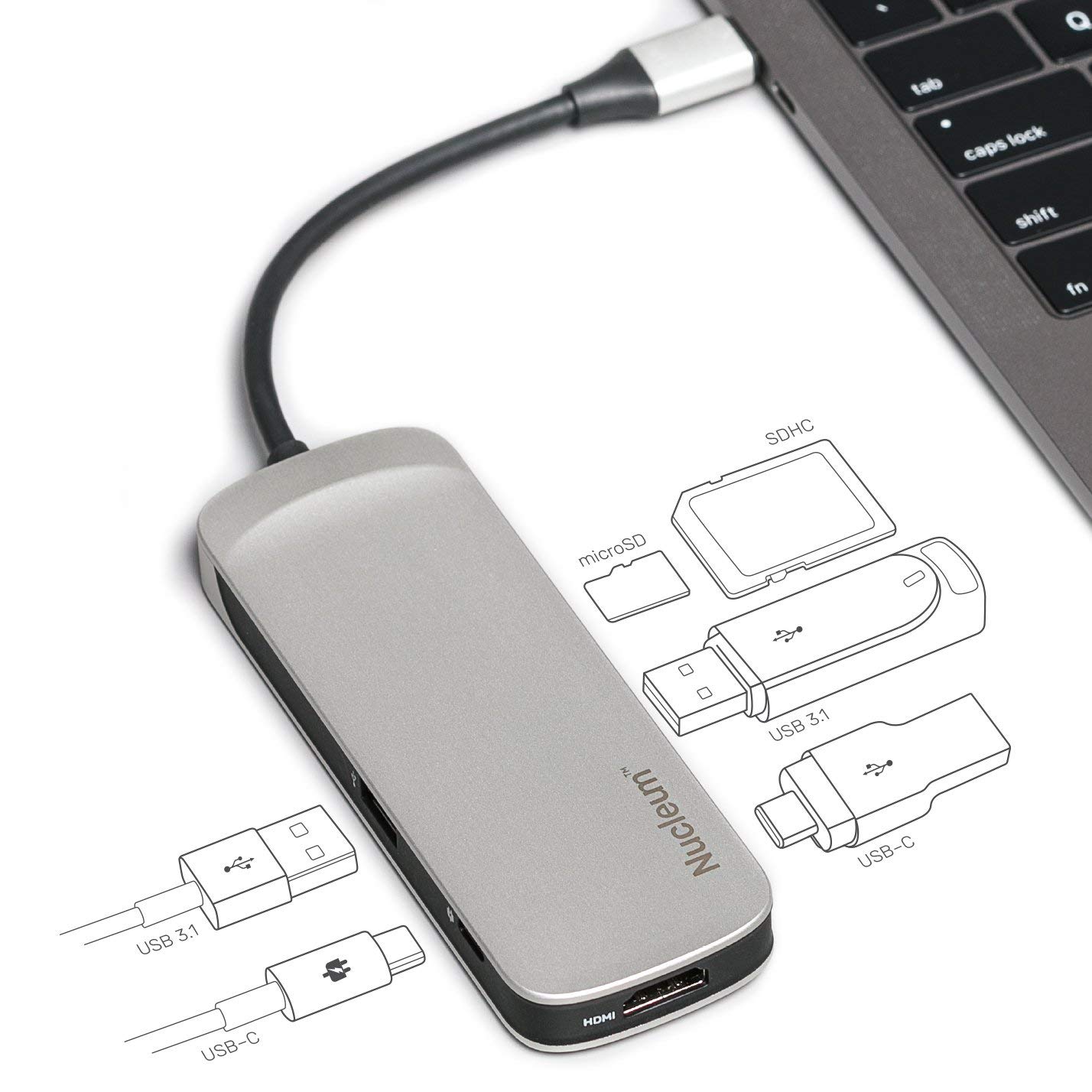 Yes! The Kingston Nucleum USB-C hub just works.