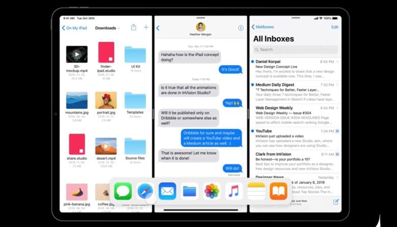 iOS 13 split-view multitasking proposal