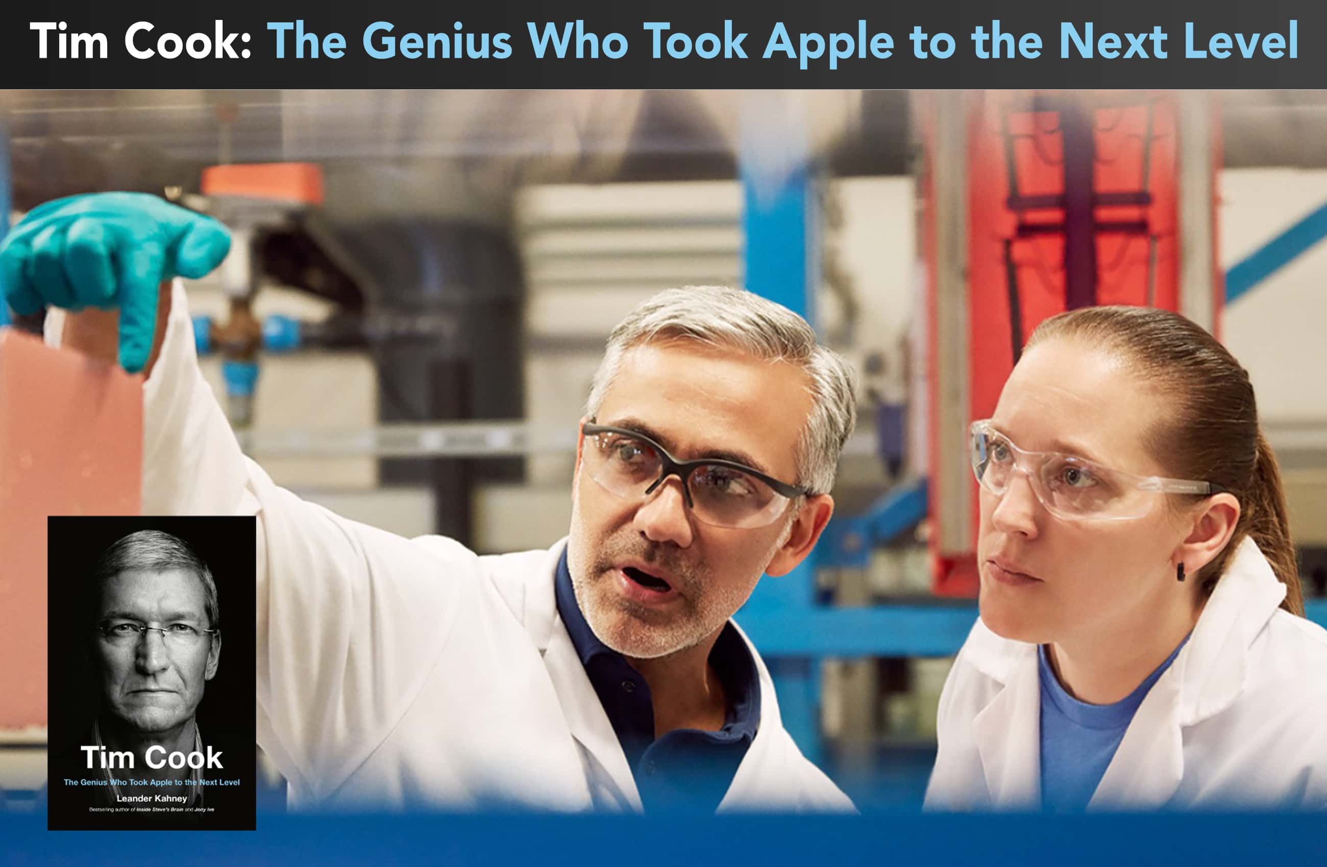 Two Apple operations workers in a factory