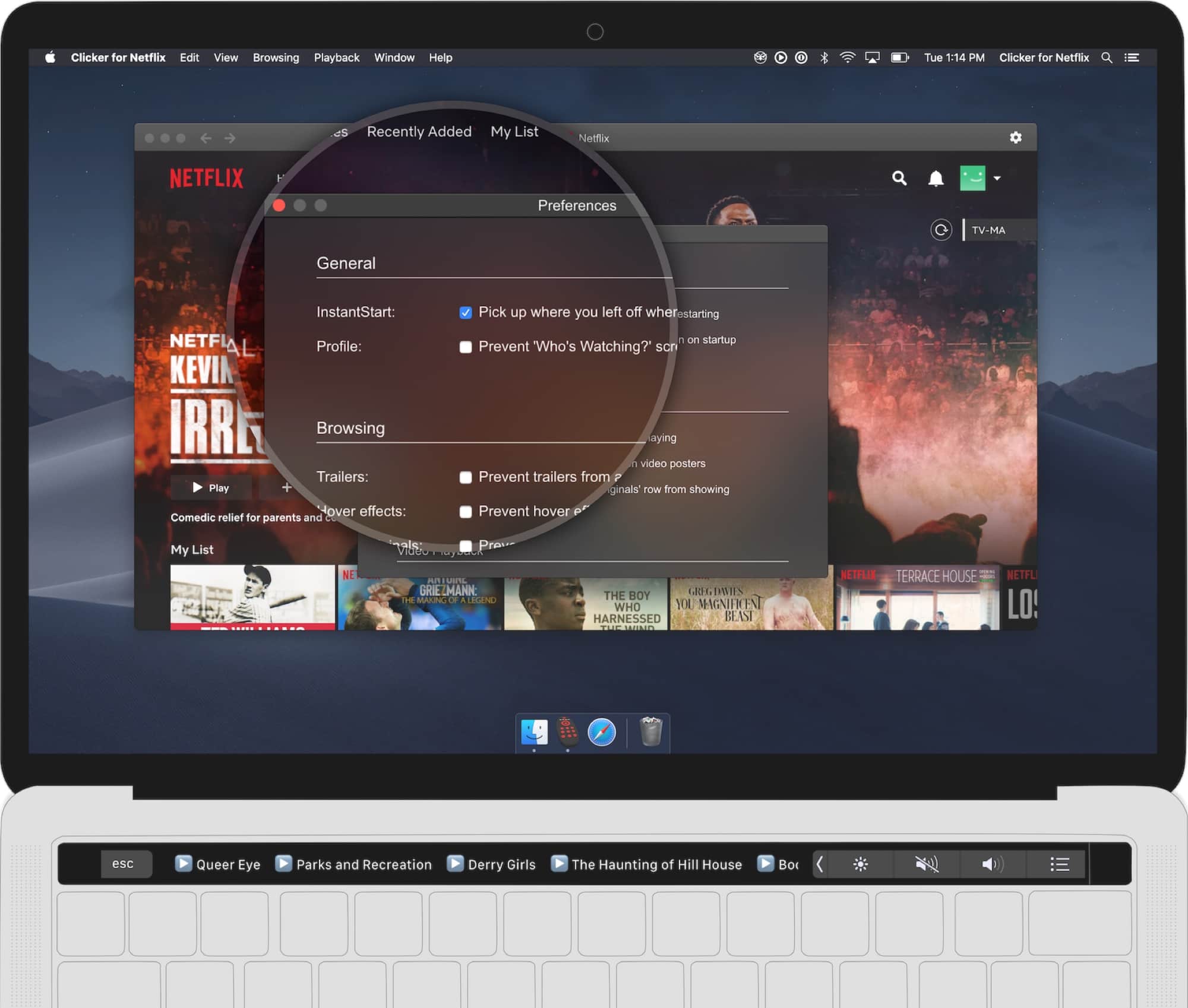 Get rid of auto-playing Netflix previews with Clicker.