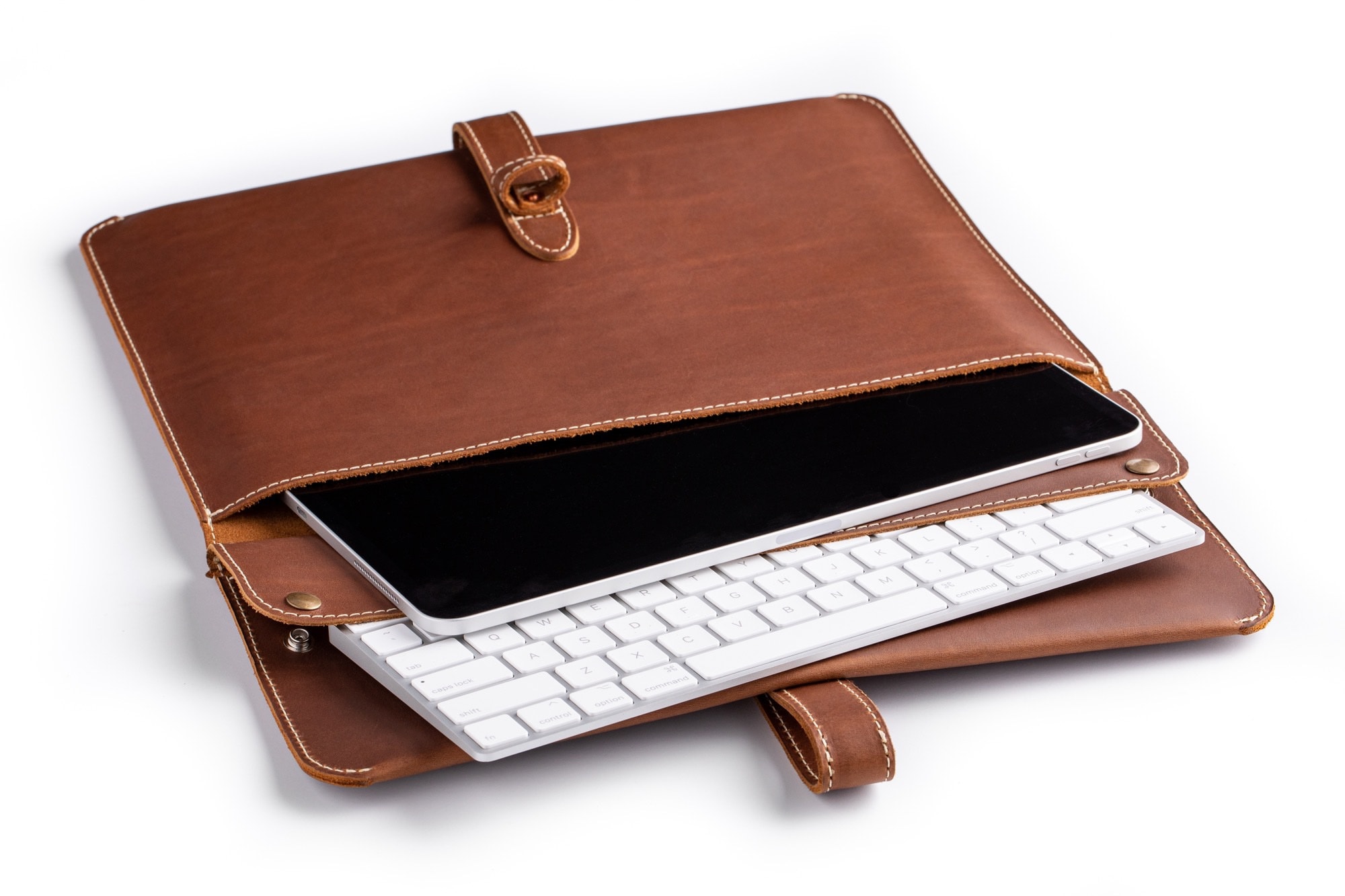 The Pad & Quill Oxford iPad Sleeve offers plenty of storage space.