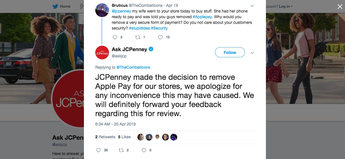 JCPenny Apple Pay