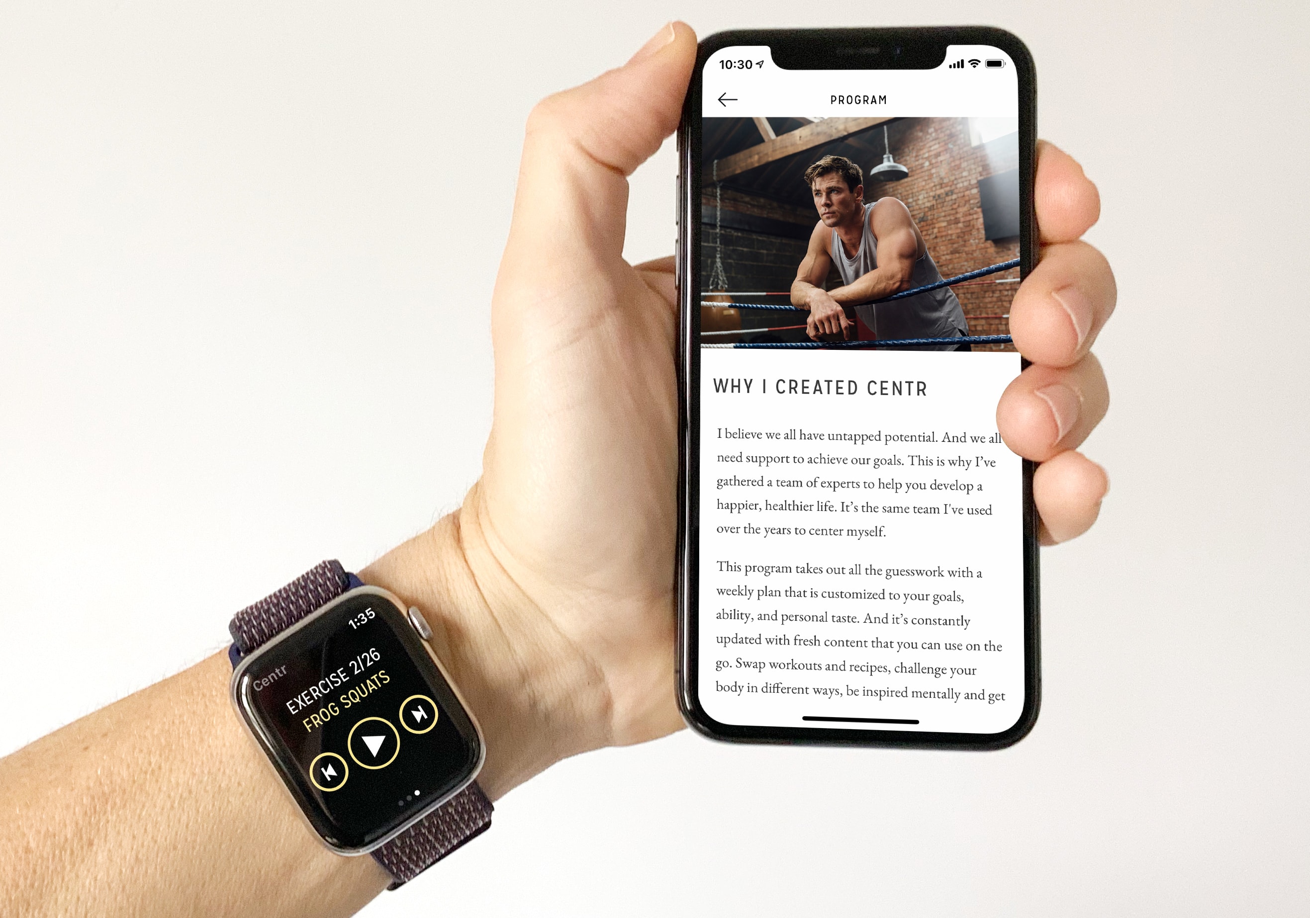 Centr is a new fitness app by Avengers star Chris Hemsworth