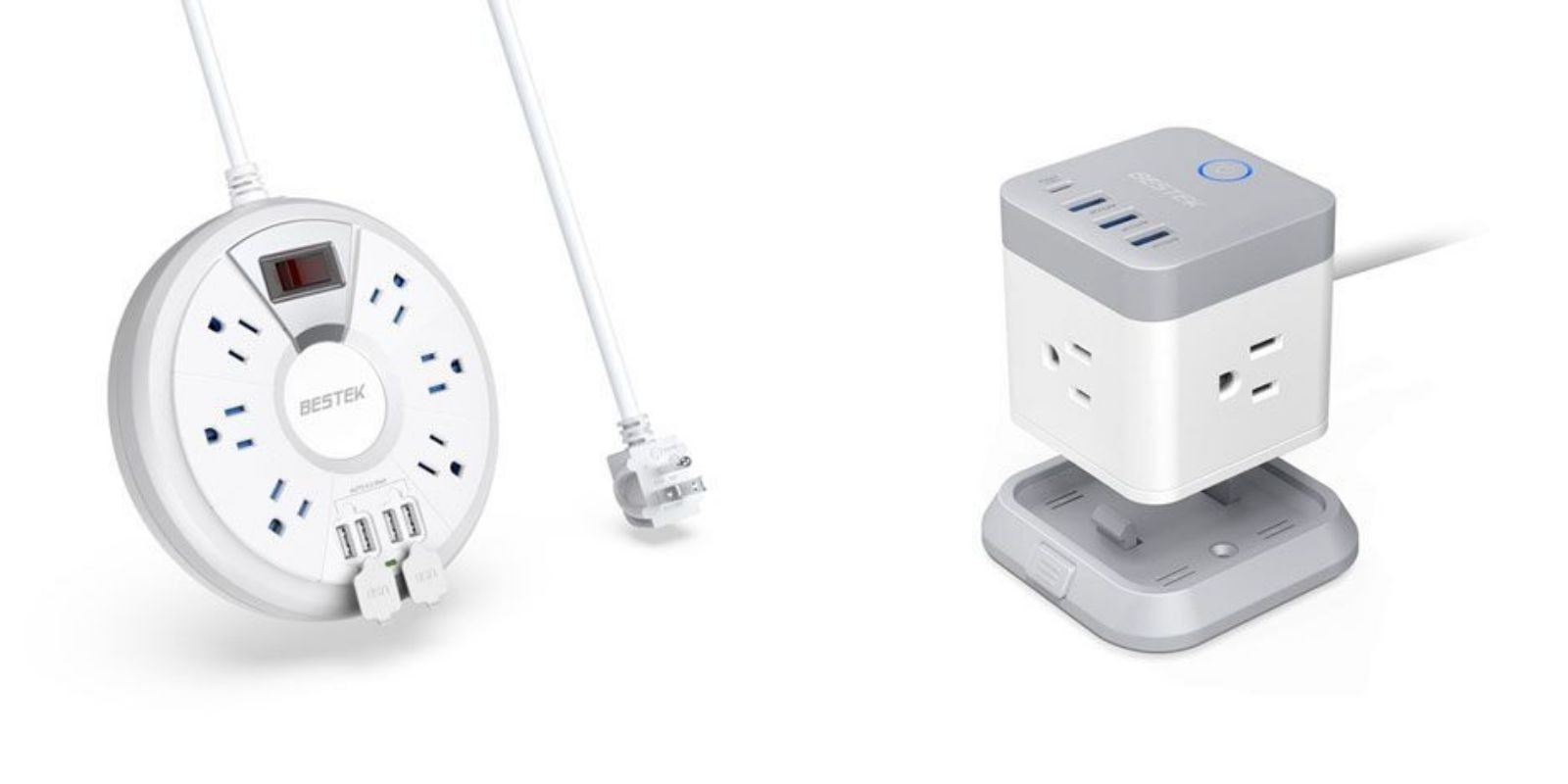 This pair of innovative powerstrips offers convenience and clutter-free charging for any home or office.