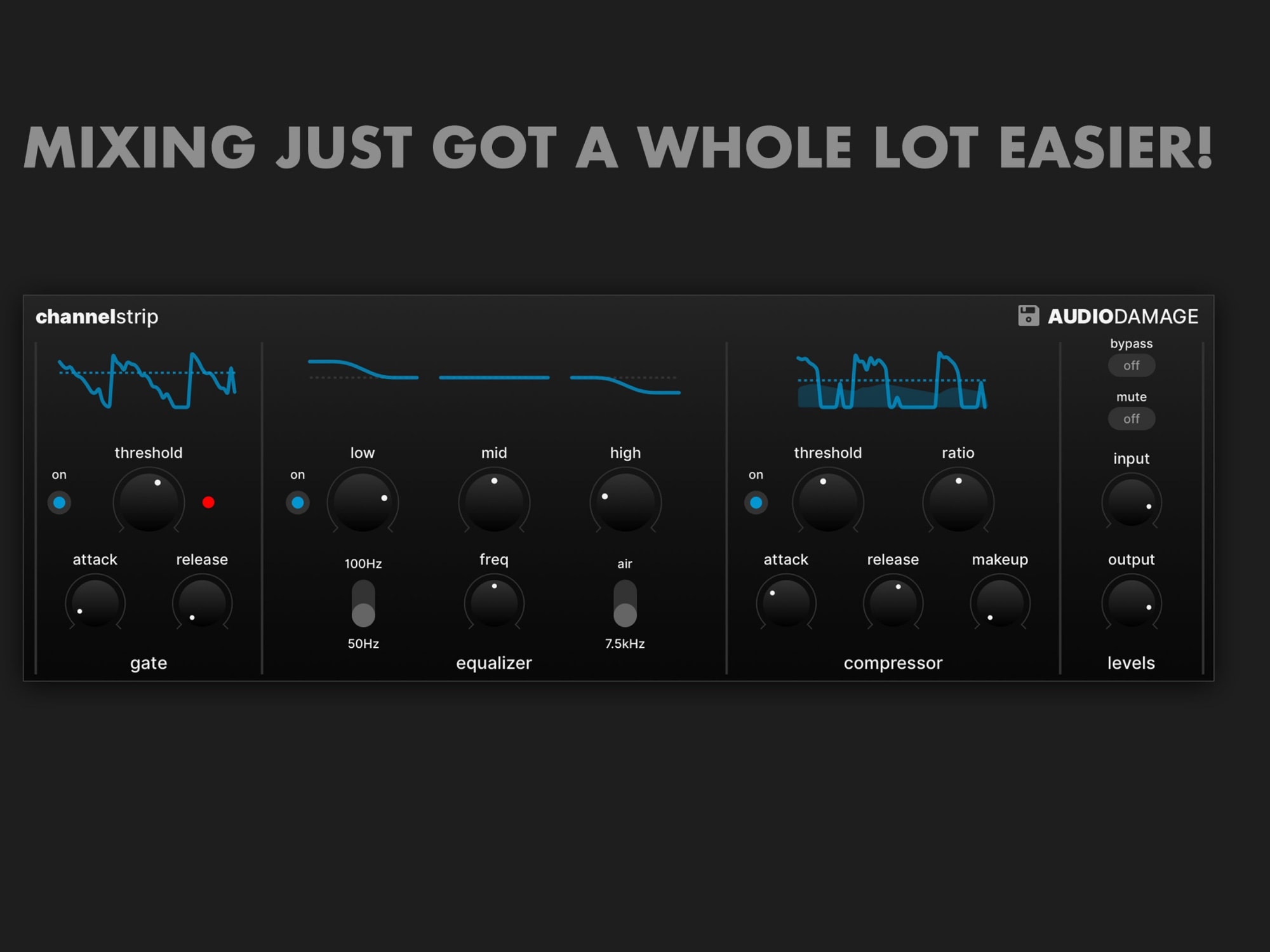 Quick EQ and other tweaks with ChannelStrip.