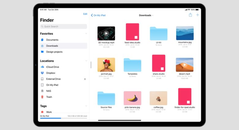 iOS 13 files app iPad mount an external drive