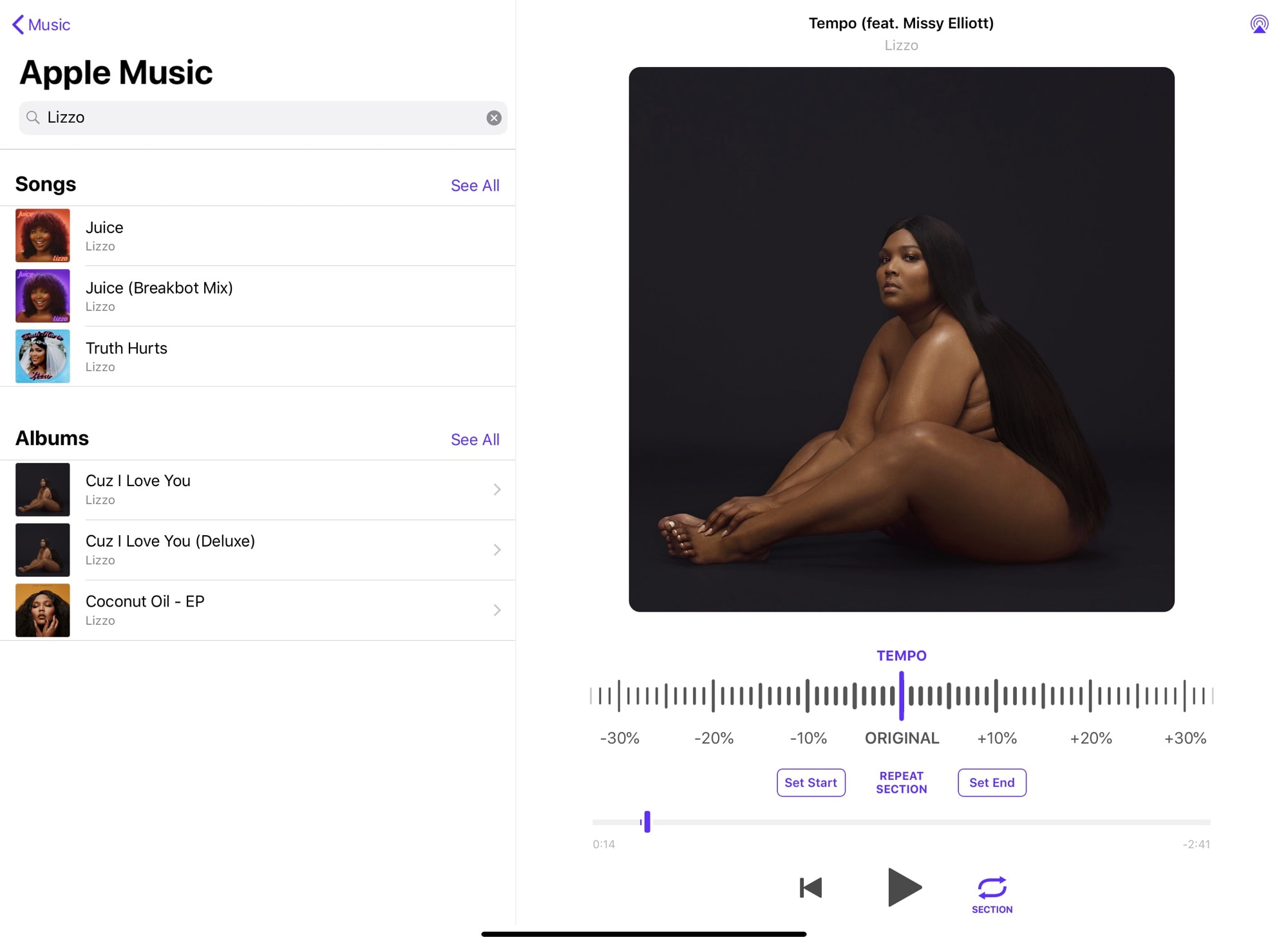 Search and use any song in Apple Music, or your own library.
