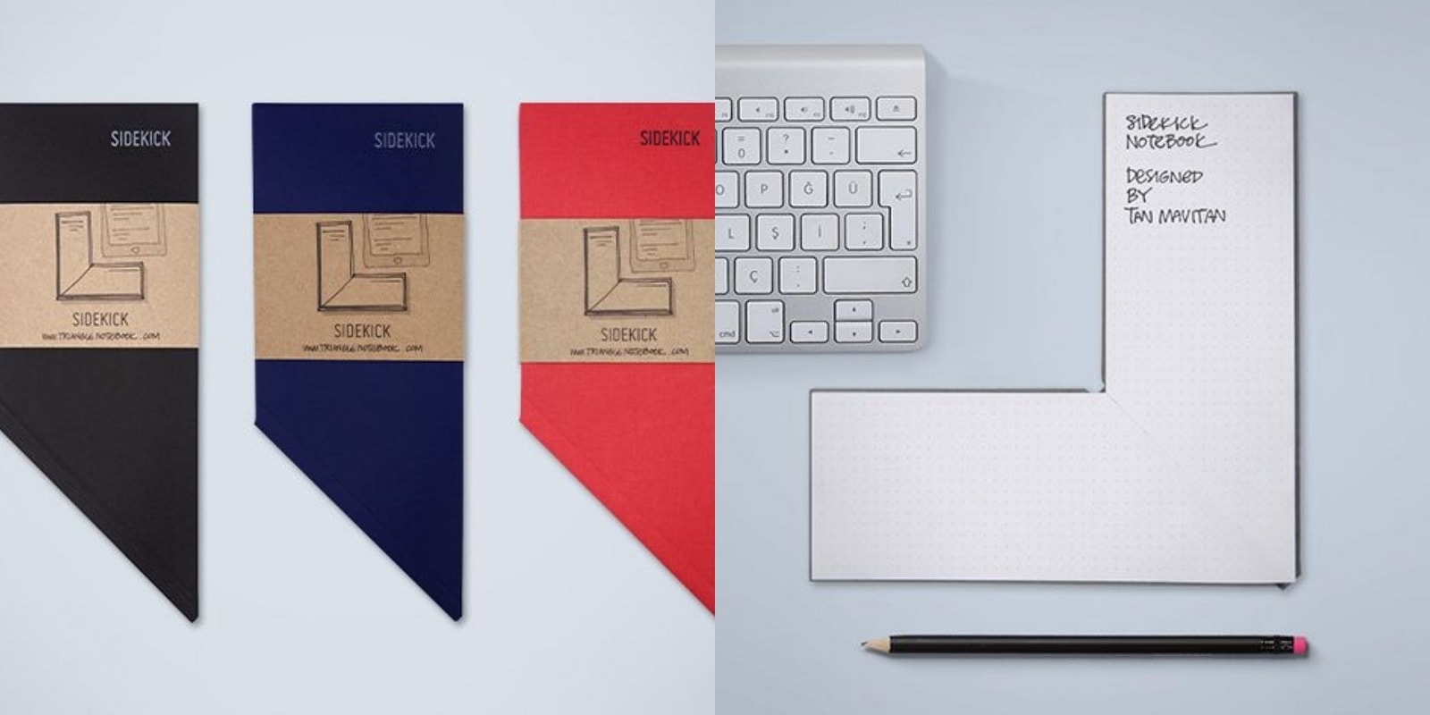 This cleverly designed notepad stays out of the way and well within reach.