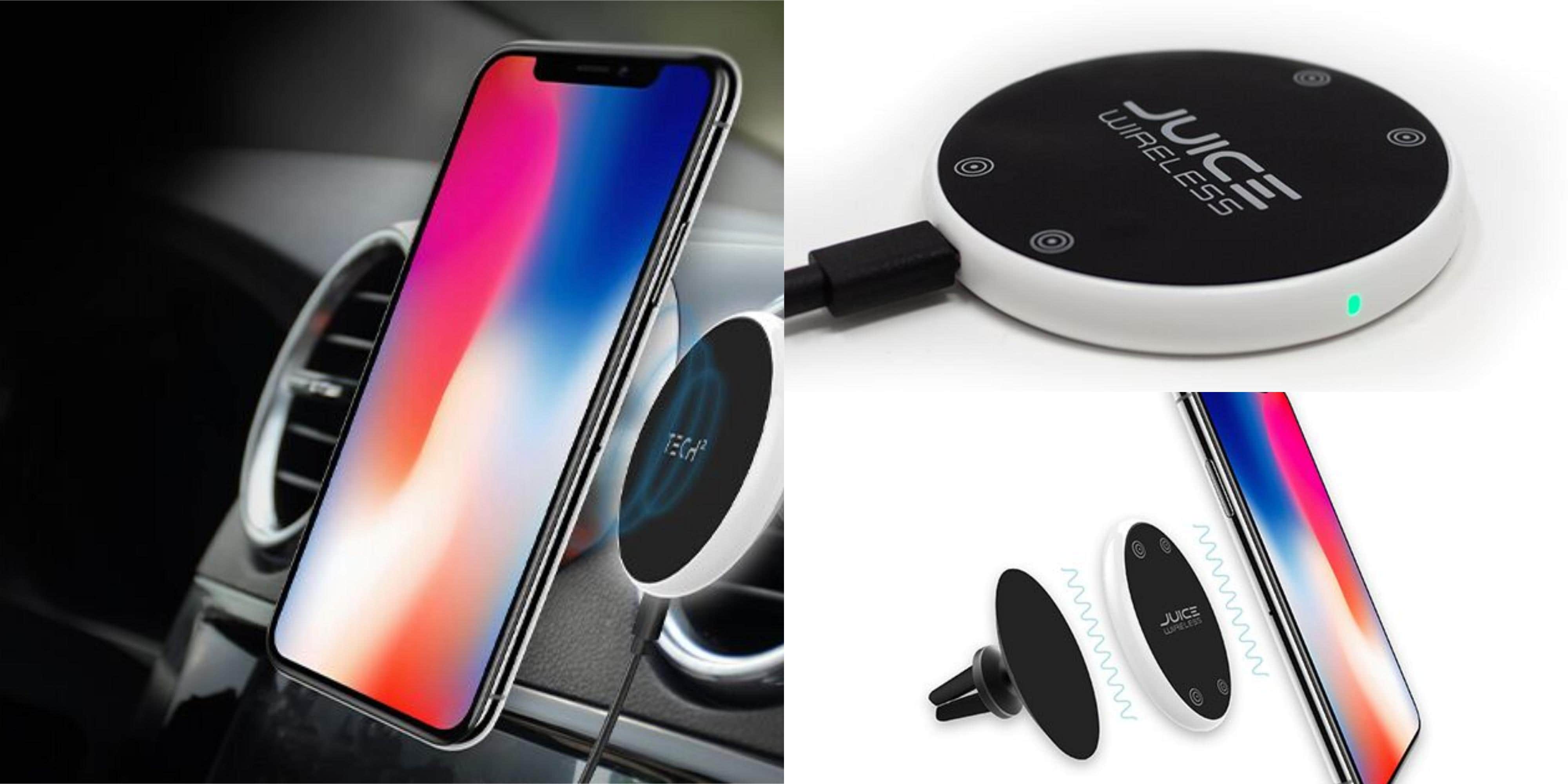 This sleek wireless charger sports anti-stick surface, so it's as solid in your car as on your desk.