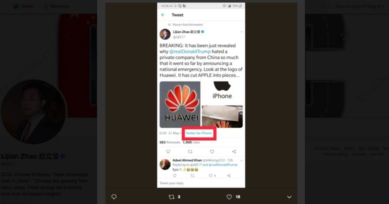 Huawei Twitter blunder