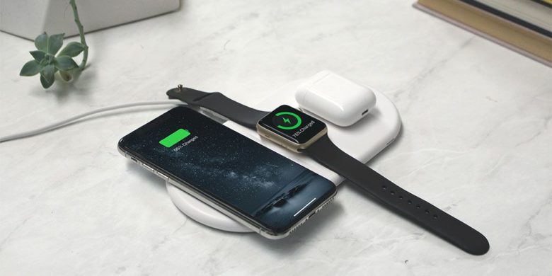 This sleek wireless charging pad can juice up a Qi-enabled iPhone, Apple Watch and AirPods all at once.