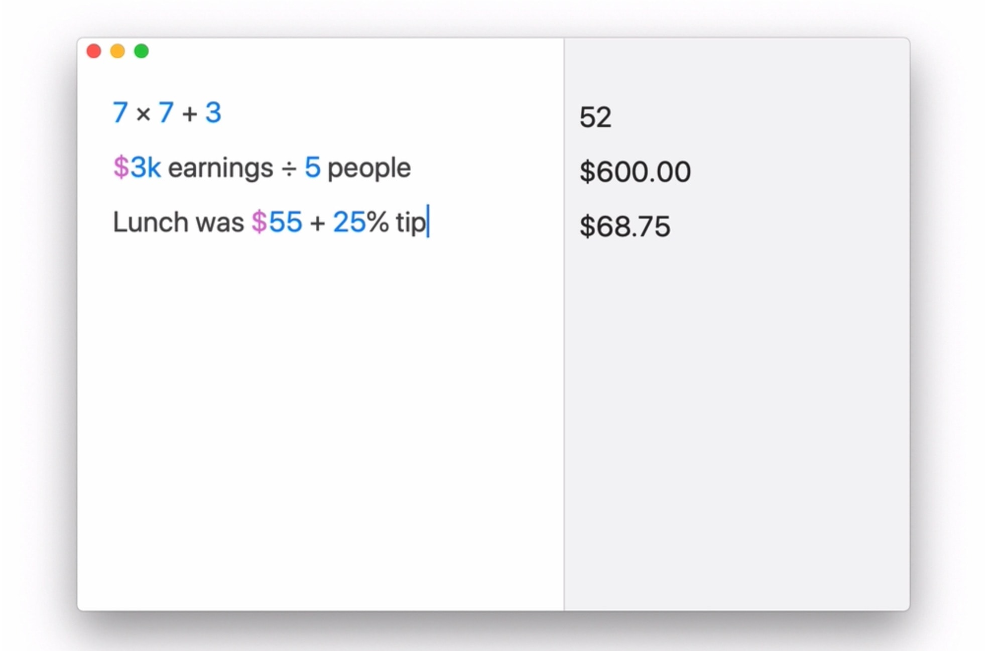 Soulver solves. Soulver solves.