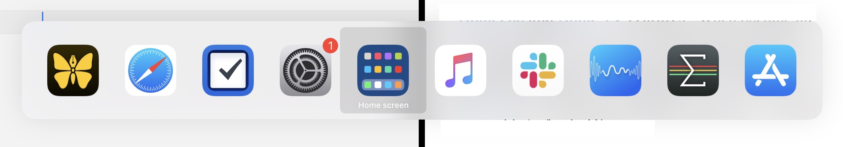 New home-screen icon in the app switcher.
