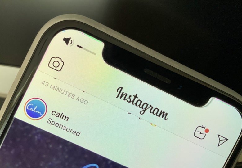 Instagram volume indicator