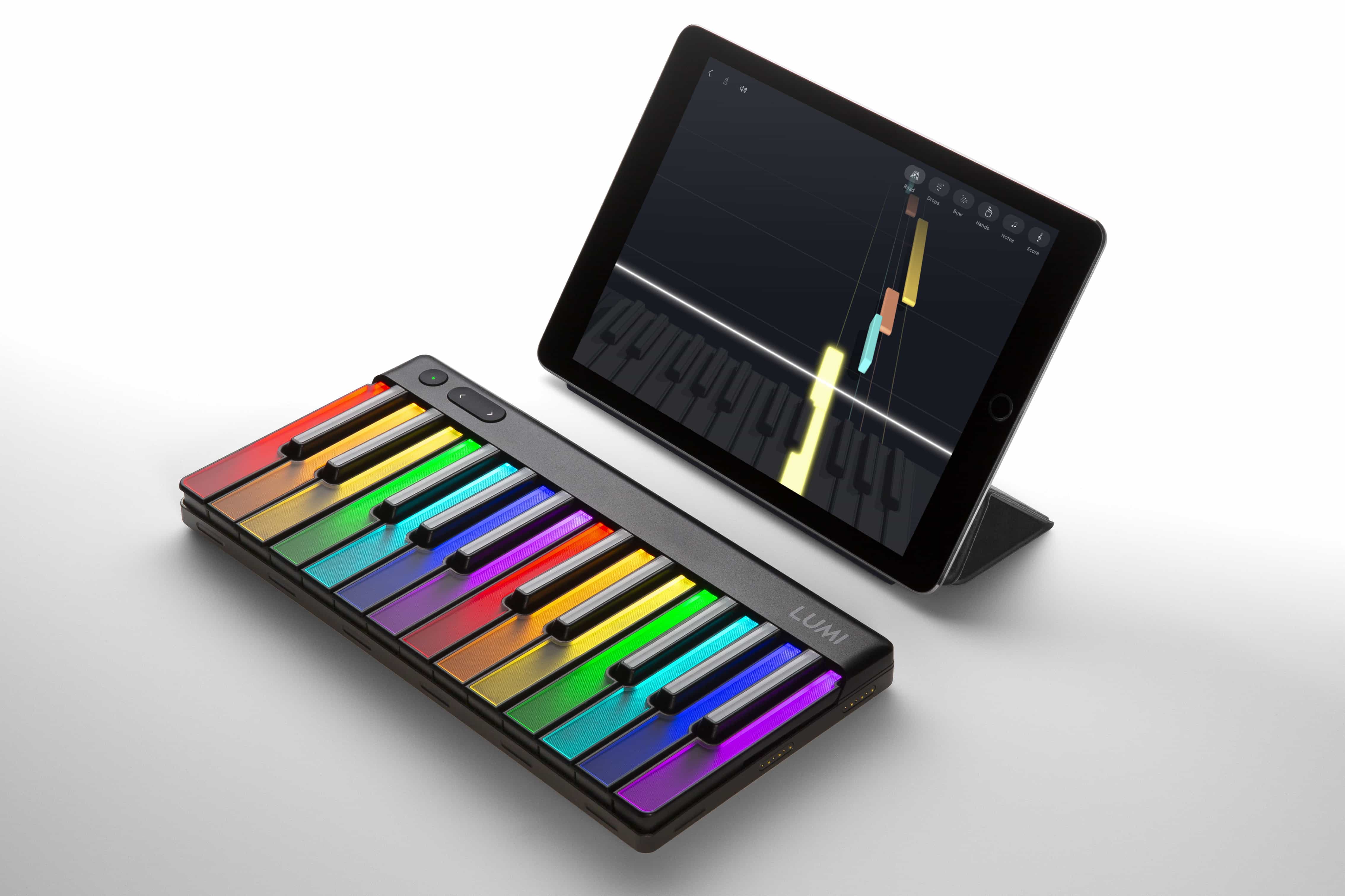 Roli Lumi keyboard lights up with pretty colors!