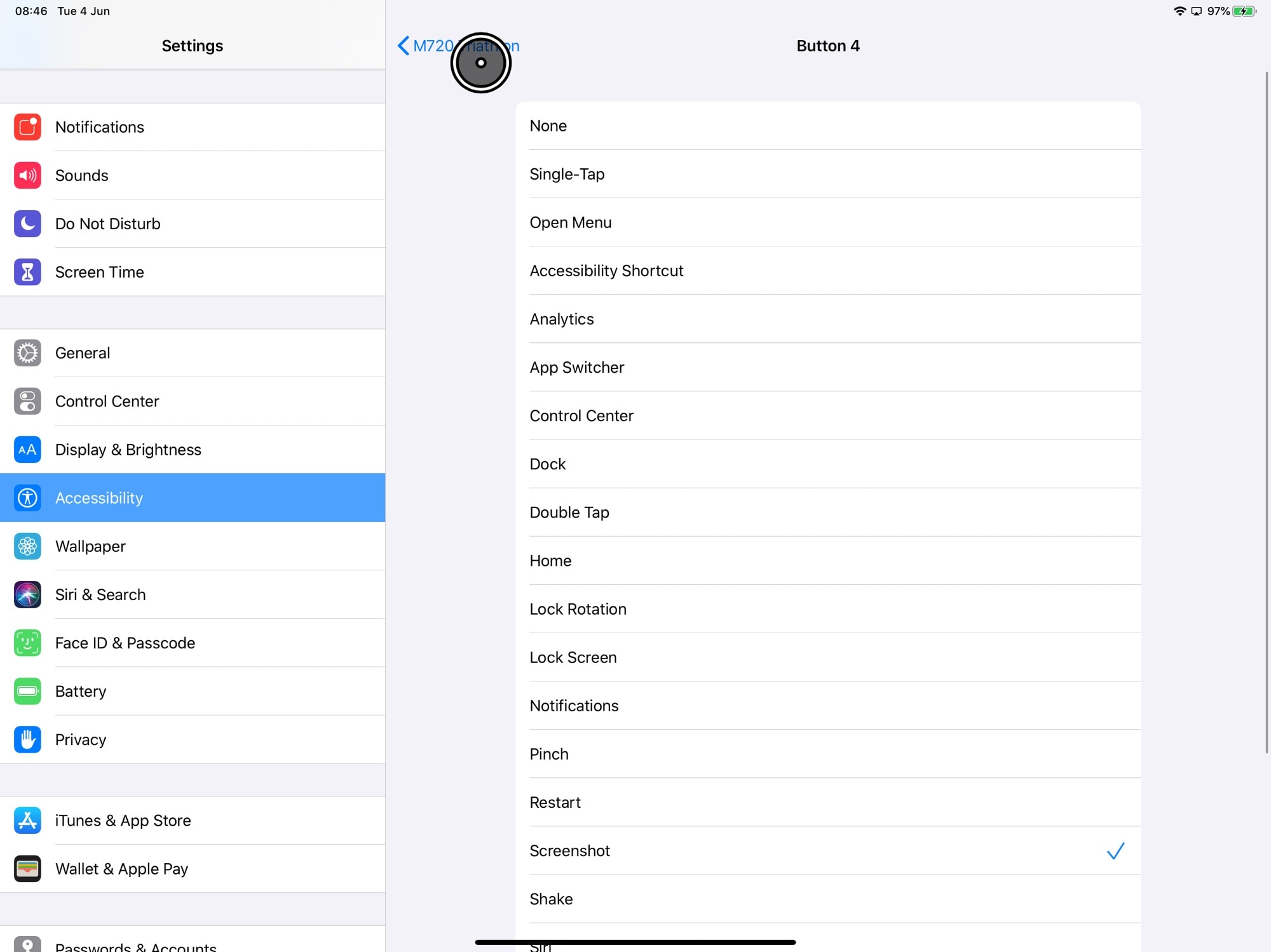 Look at all the options you can assign to mouse buttons in iPadOS