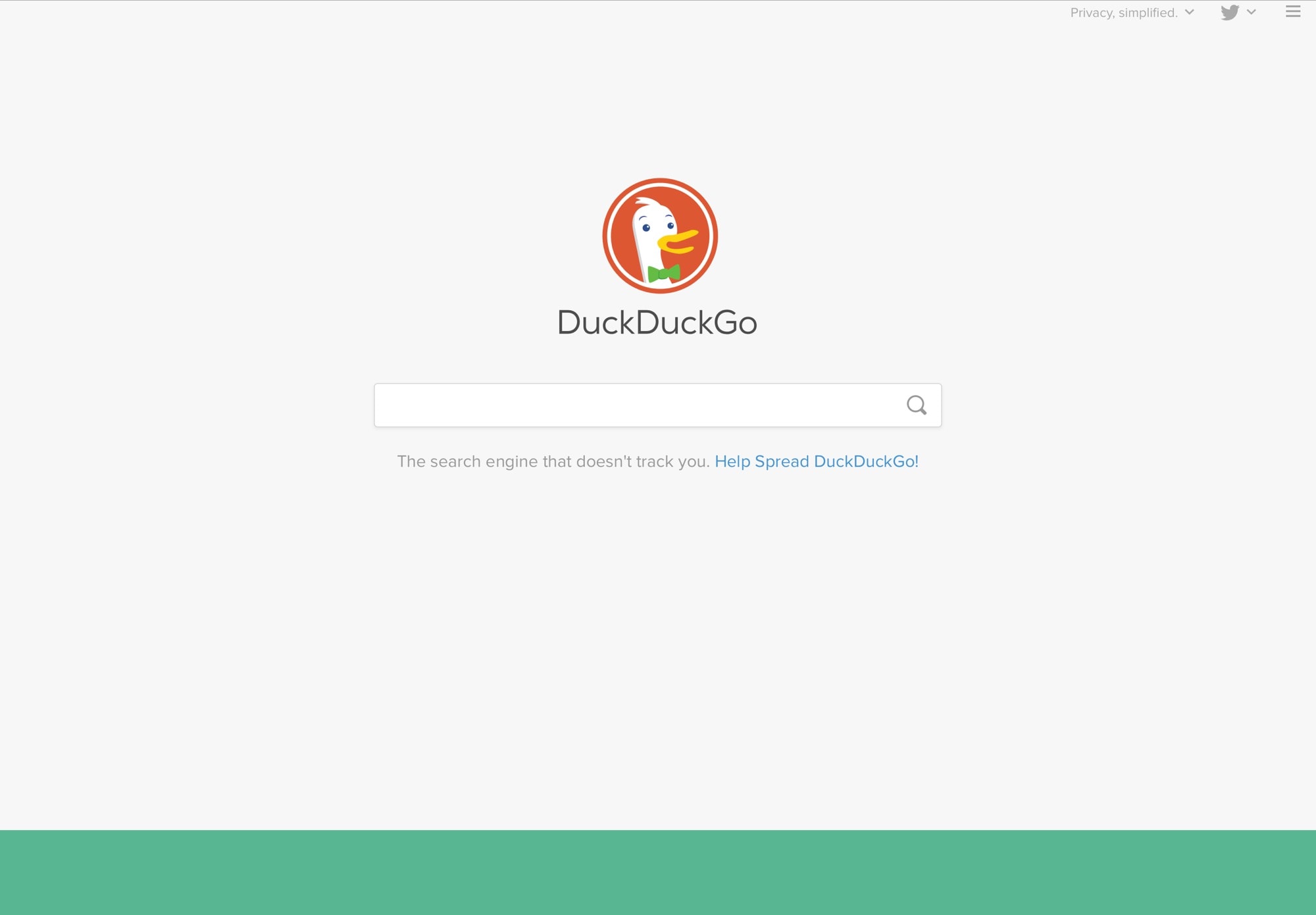 The DuckDuckGo interface looks nice and clean.