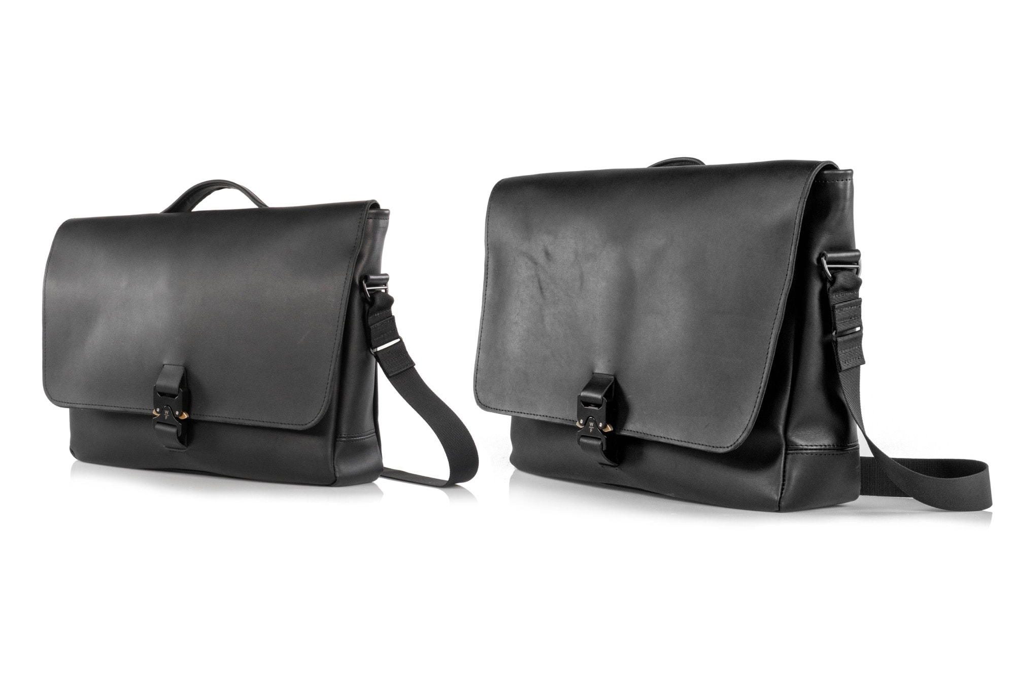 WaterField Designs Executive Leather Messenger comes in two sizes.