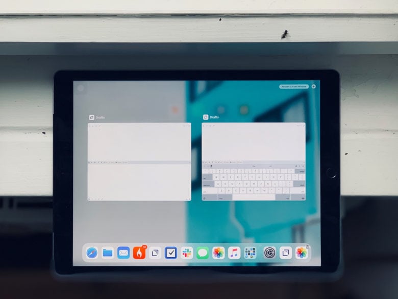 Windows, next to a window.
