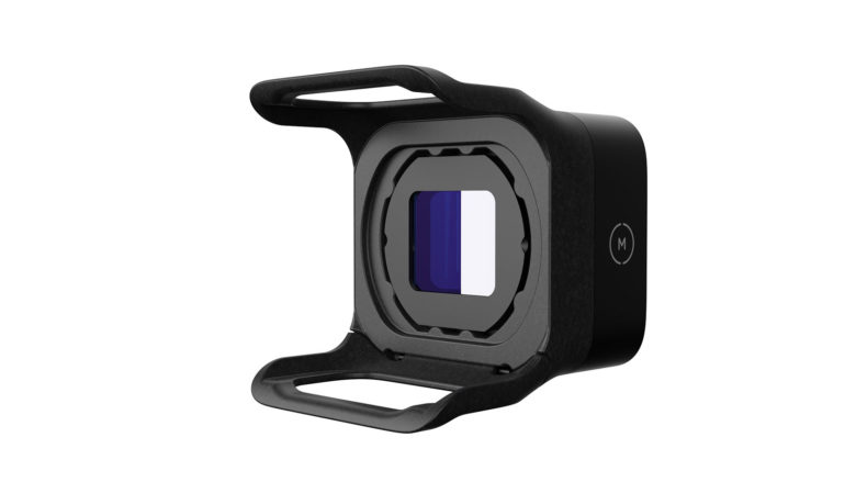The mount for the Moment Air anamorphic lens for drones
