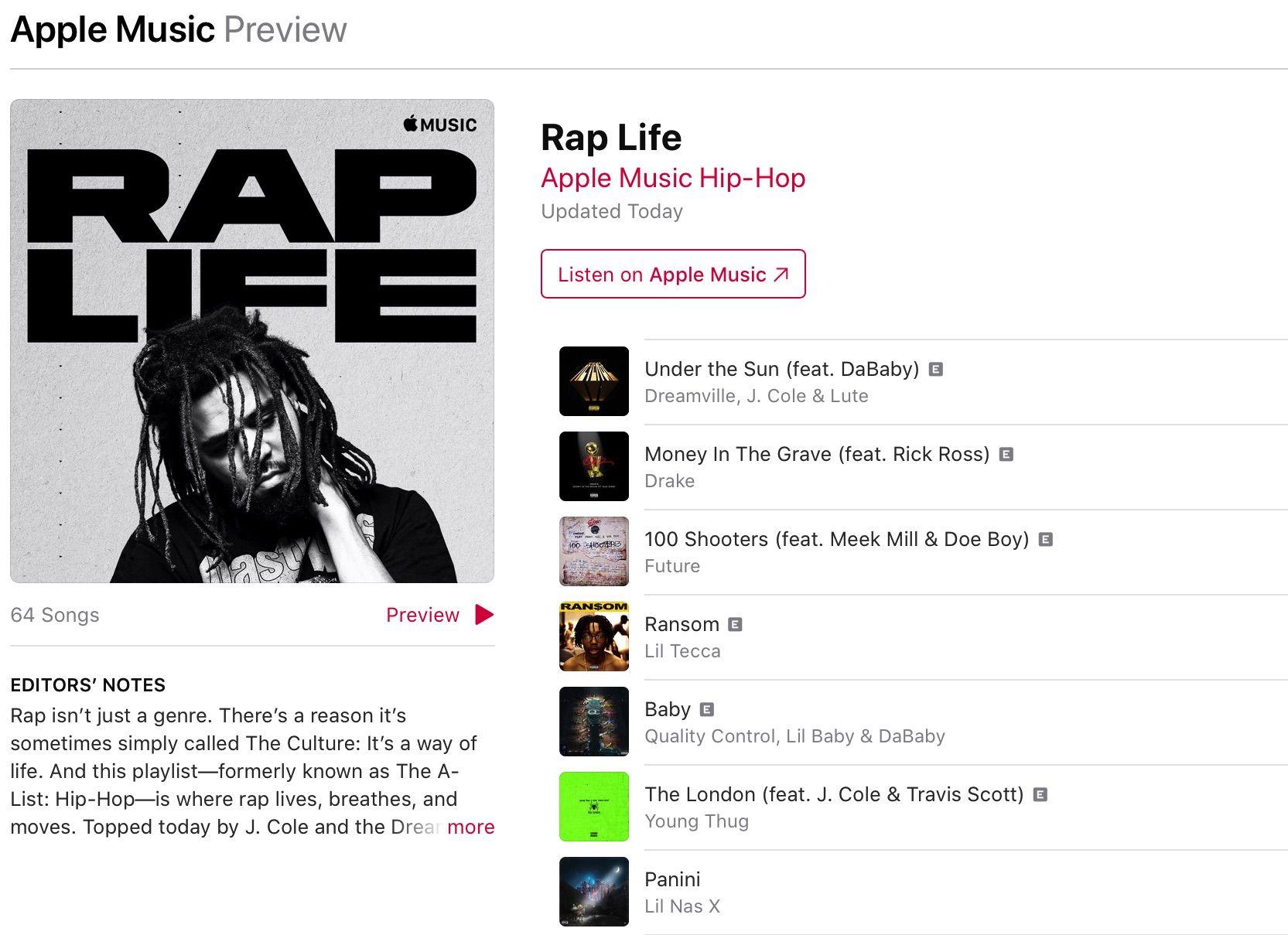 Apple Music's focus on hip-hop continues.