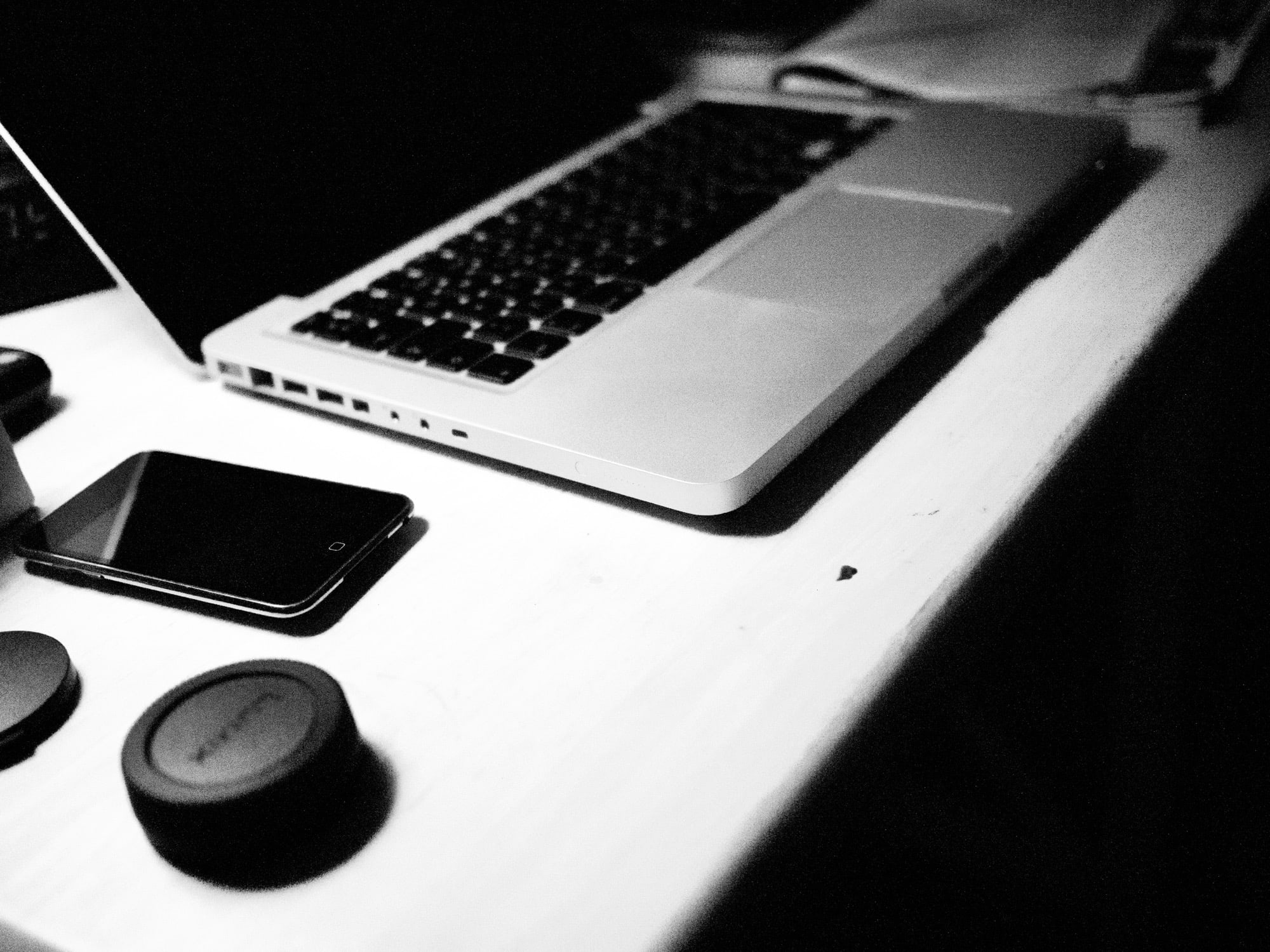 MacBook on desk
