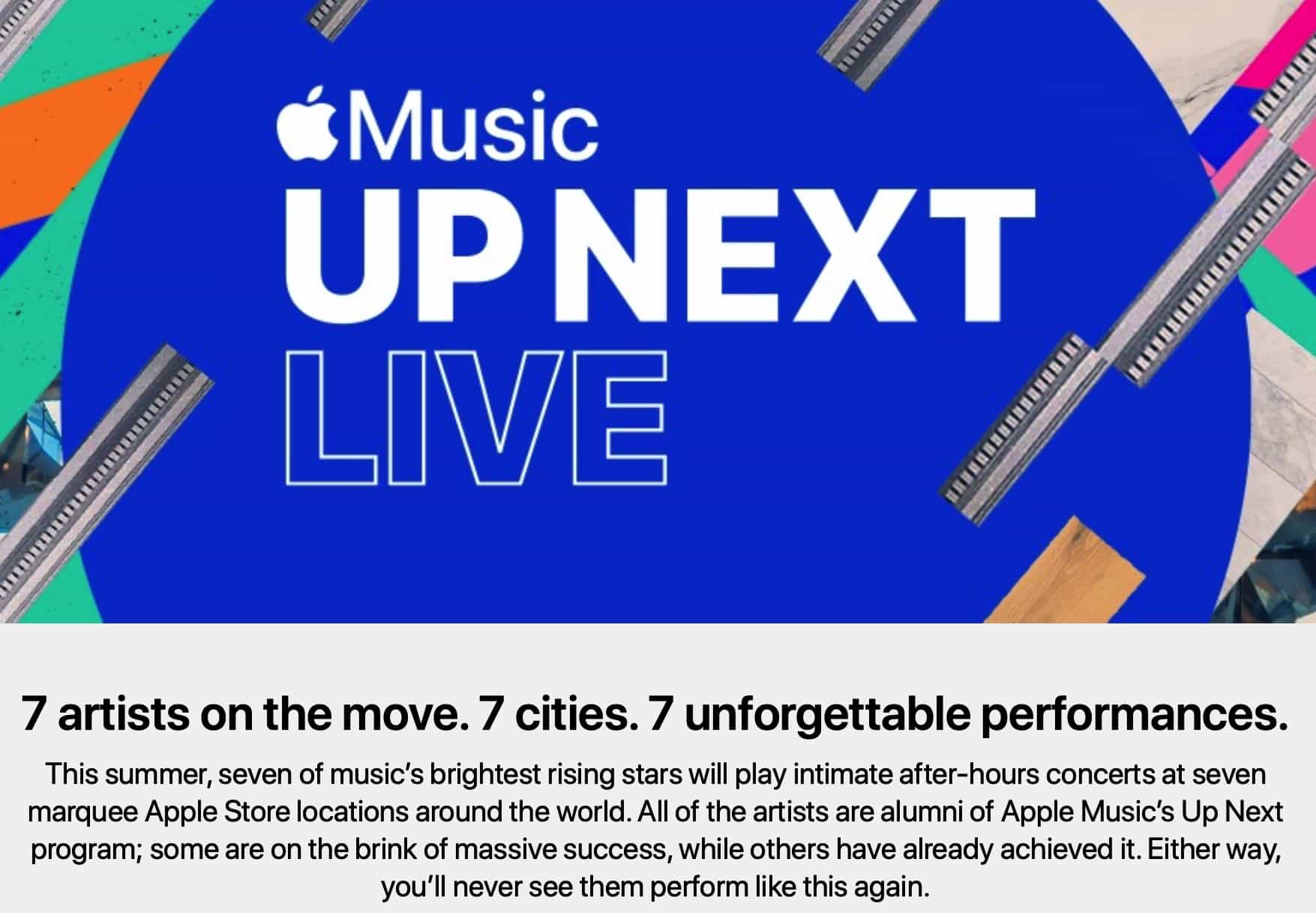 Apple's free Up Next concerts feature some pretty big names.