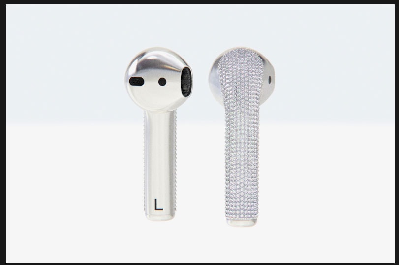 diamond AirPods by Ian Delucca