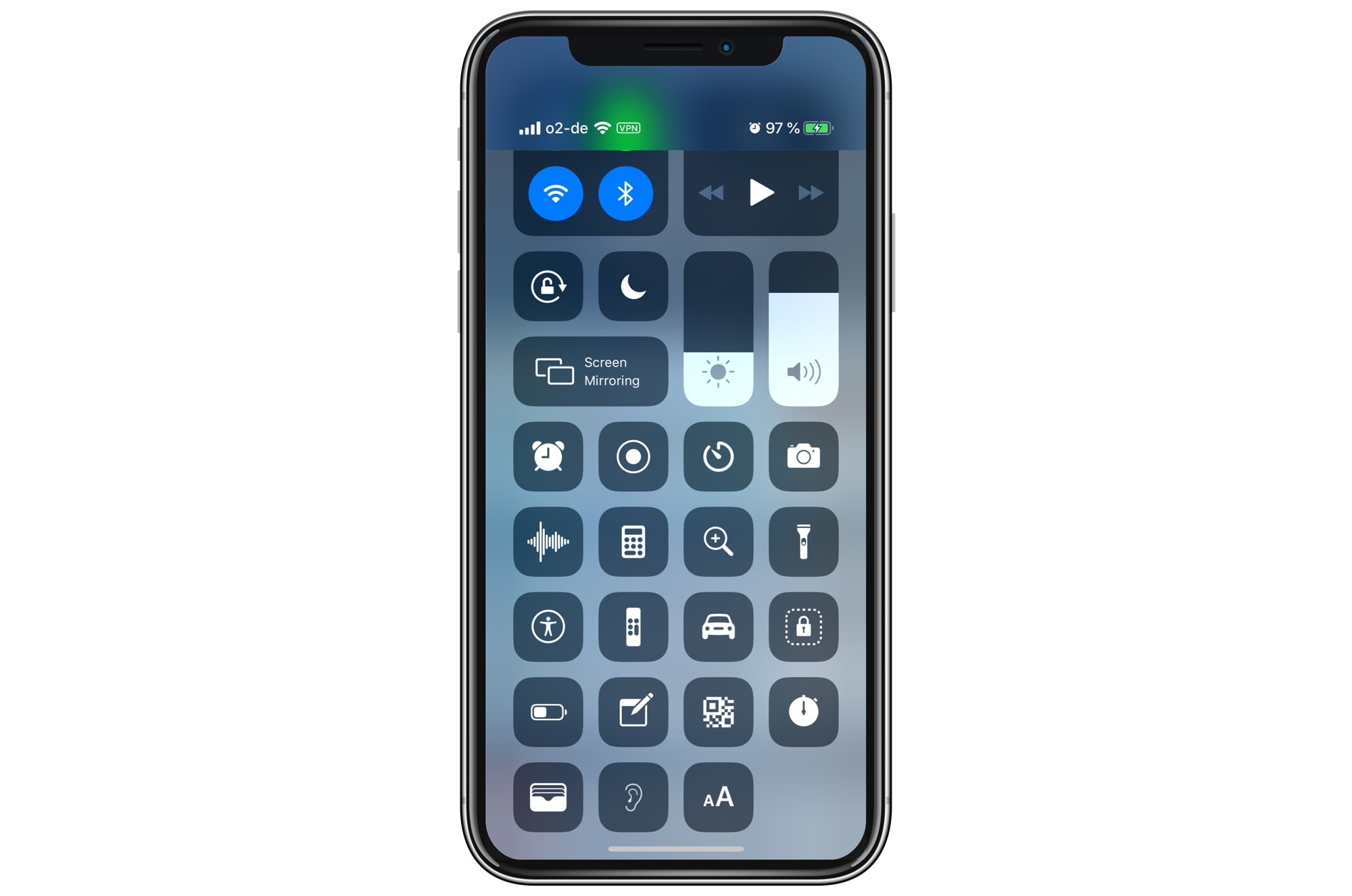 This is how Control Center looks with all the controls added. What a mess. This is how Control Center looks with all the controls added. What a mess.