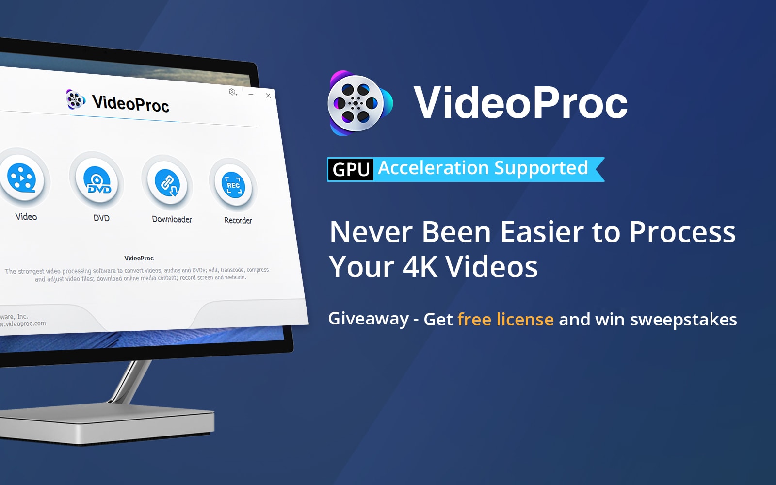 With VideoProc, processing 4K video doesn't have to take forever.