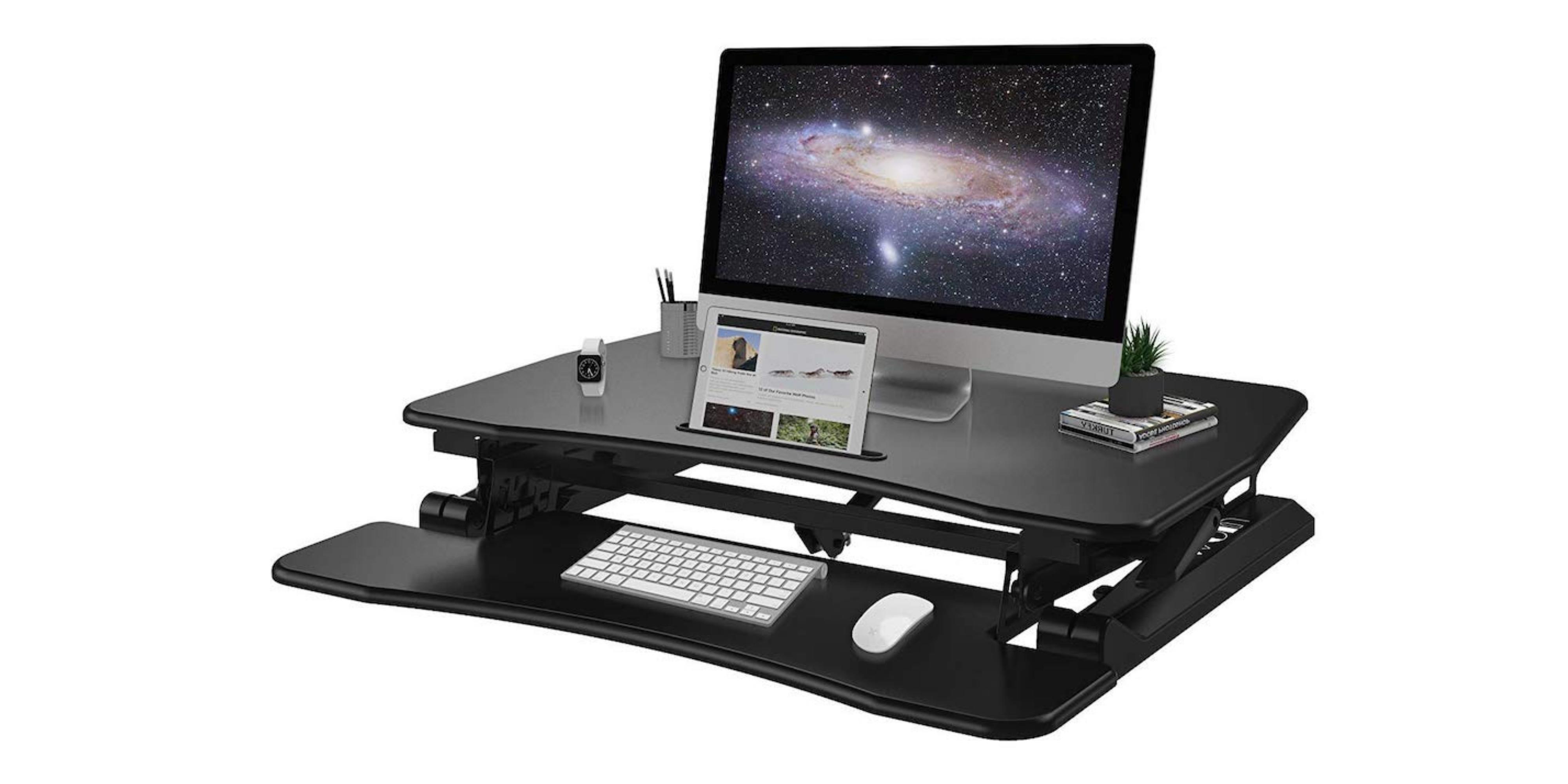WOM Height Adjustable Tabletop Standing Desk Converter