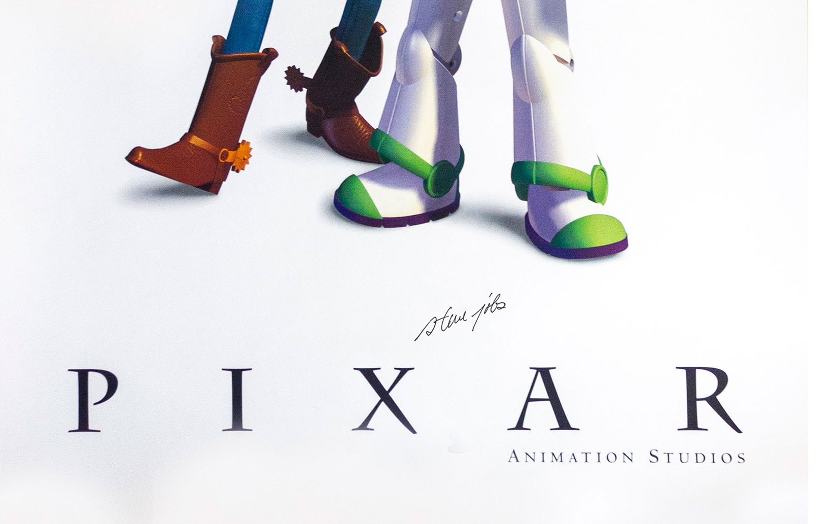 Pixar Toy Story poster signed by Steve Jobs