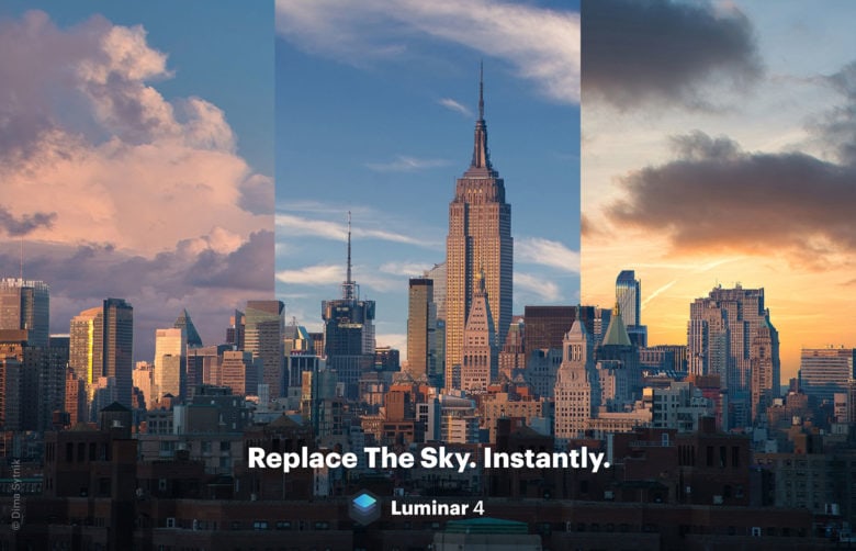 sky replacement tool in Luminar 4