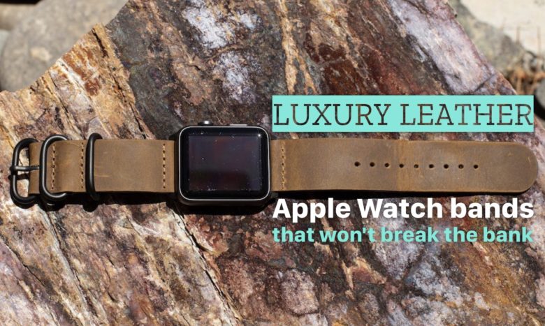 Apple watch series 5 leather band Clearance