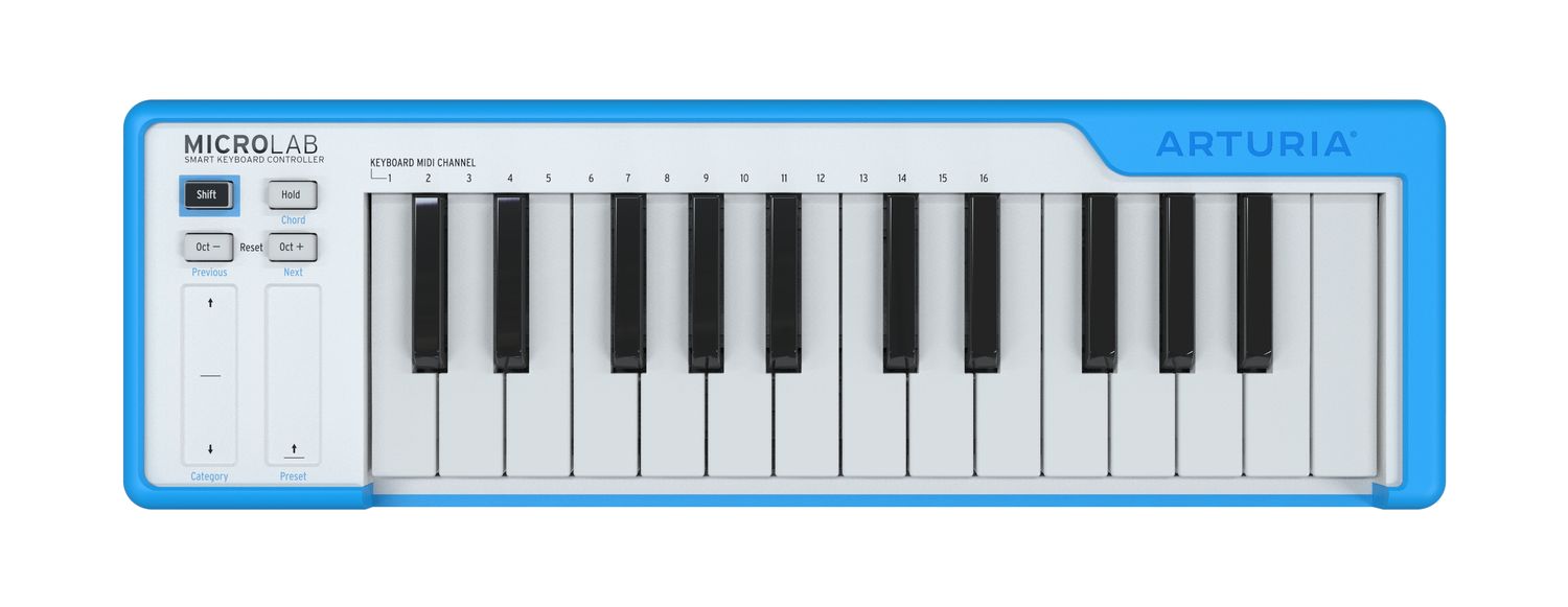 The Arturia MicroLab MIDI keyboard has just enough essential parts.