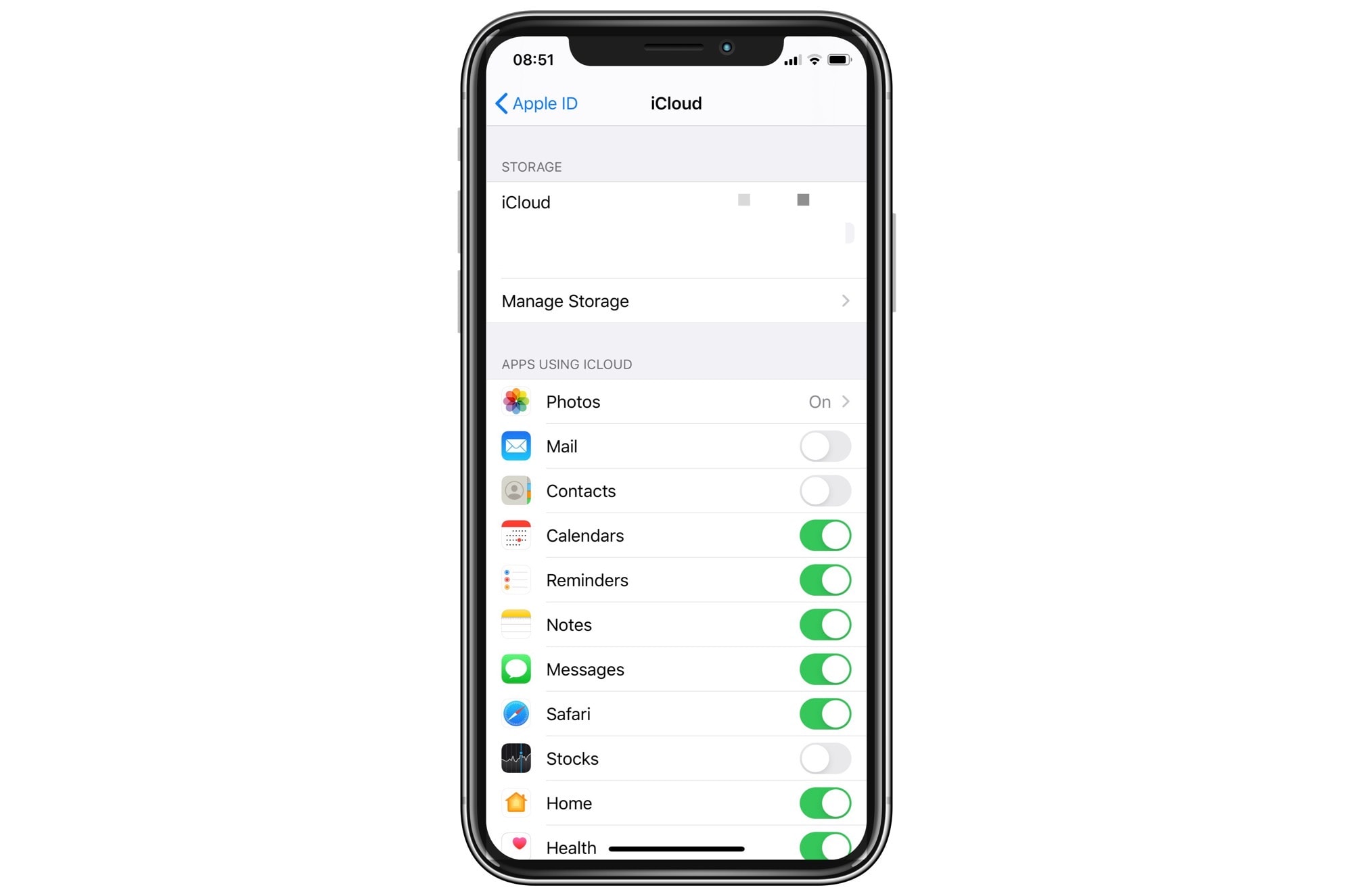 Find your iCloud backups in the Settings app.