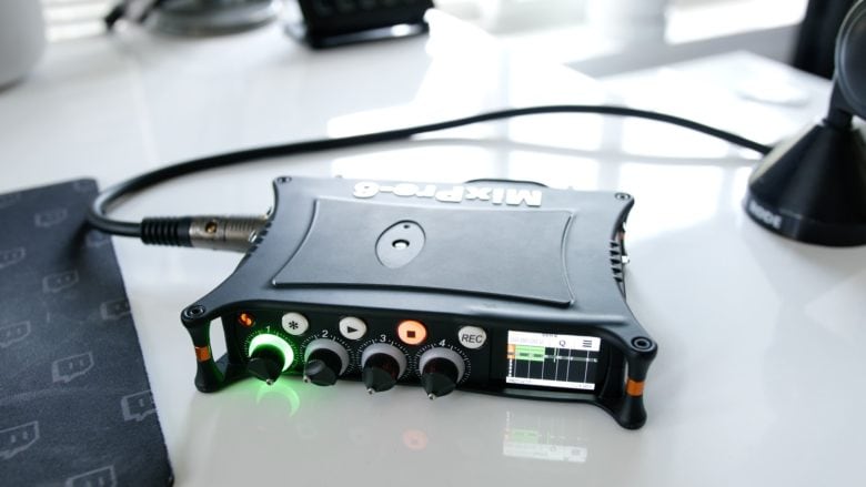 This is the Sound Devices MixPre-6 recording mixer.