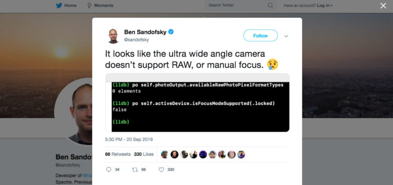 Ben Sandofsky on Twitter