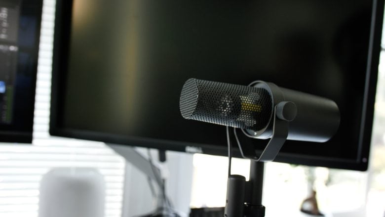 The legendary Shure SM7B microphone.