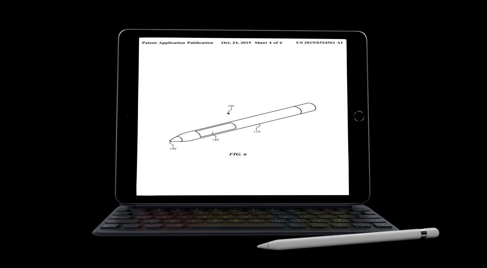 Apple Pencil with touchscreen patent filing