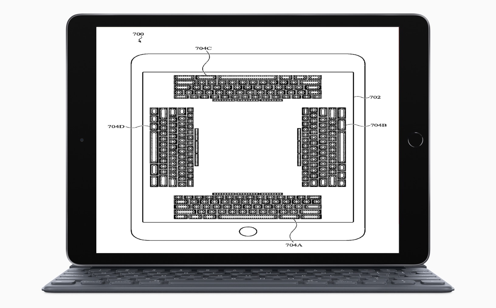on-screen haptic keyboard patent