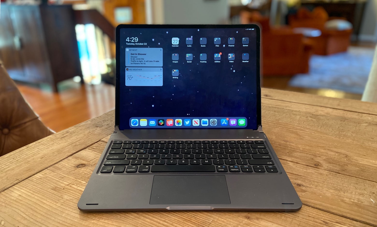 An iPad Pro with Sentis Libra attached could be mistaken for a MacBook
