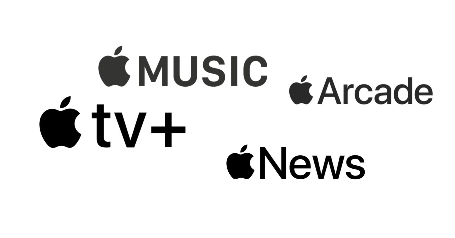 Apple Music, Apple TV+, Apple Arcade, Apple News+