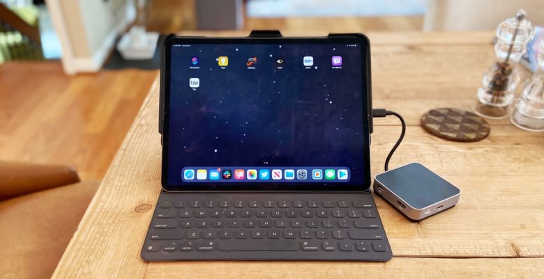 OWC USB-C Travel Dock with iPad Pro