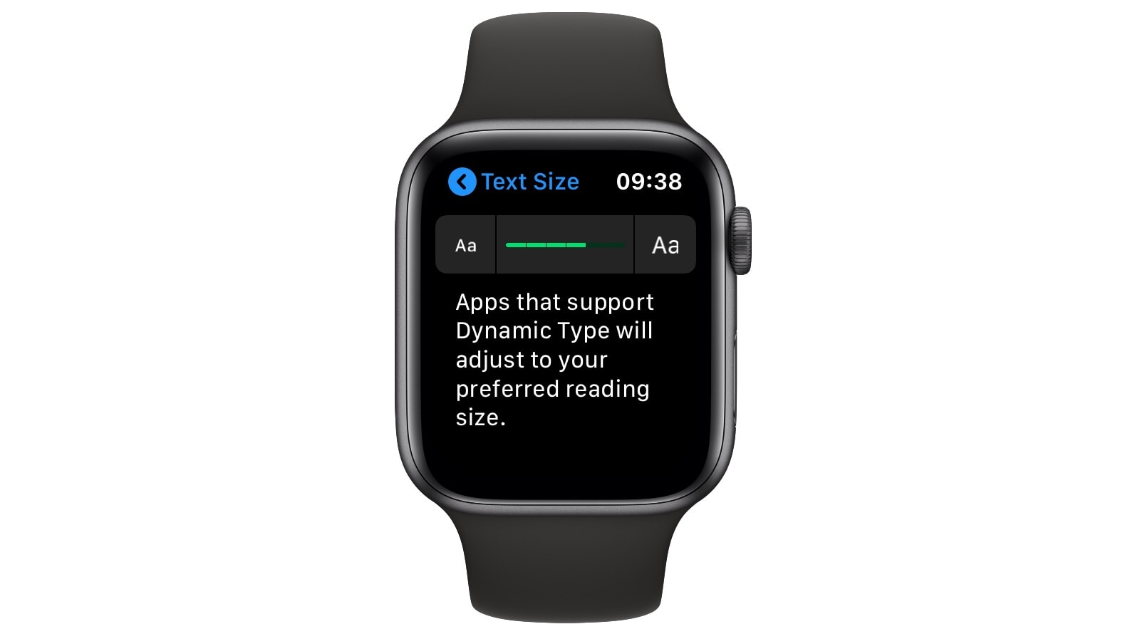 Maybe you just want to make Apple Watch text a bit bigger.