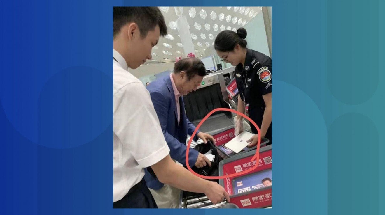 Huawei CEO spotted with an iPad at the airport
