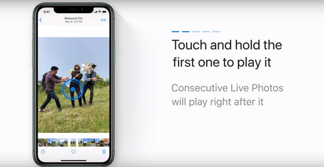 how-to for Live Photos video in iOS 13