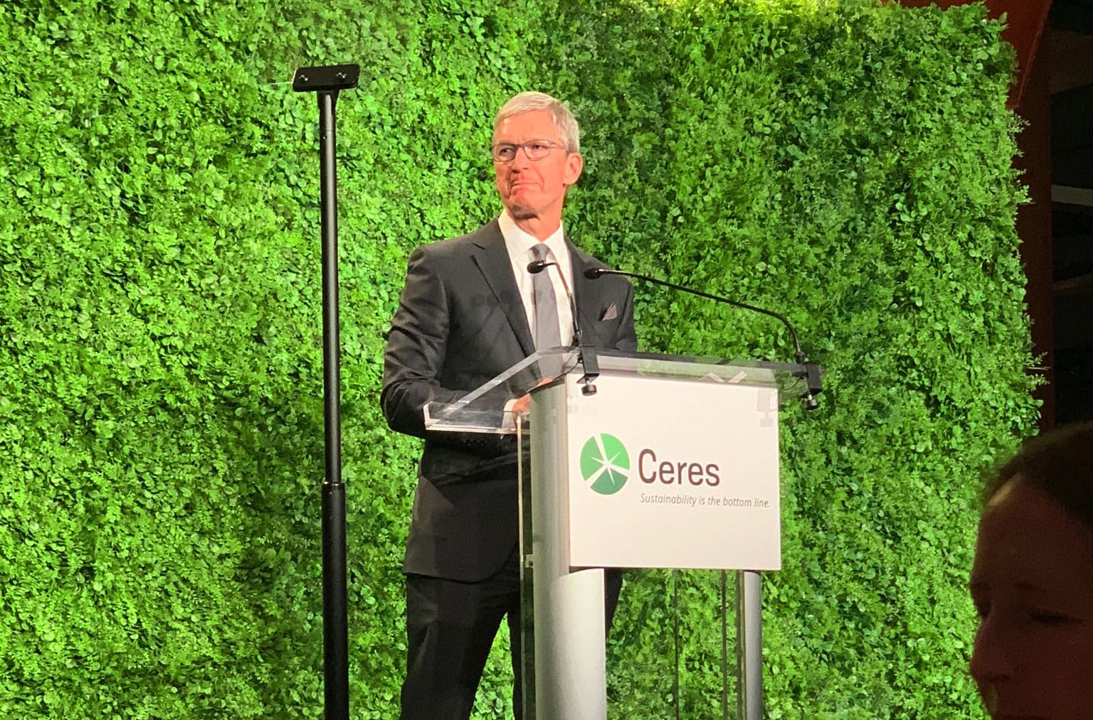 Tim Cook talks climate change at sustainability nonprofit event in New York