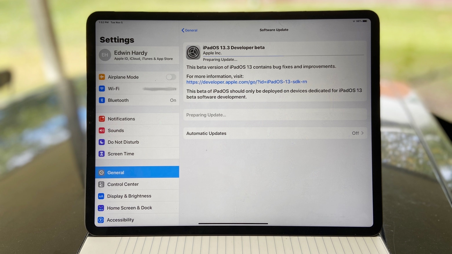 iPadOS 13.3 Developer beta