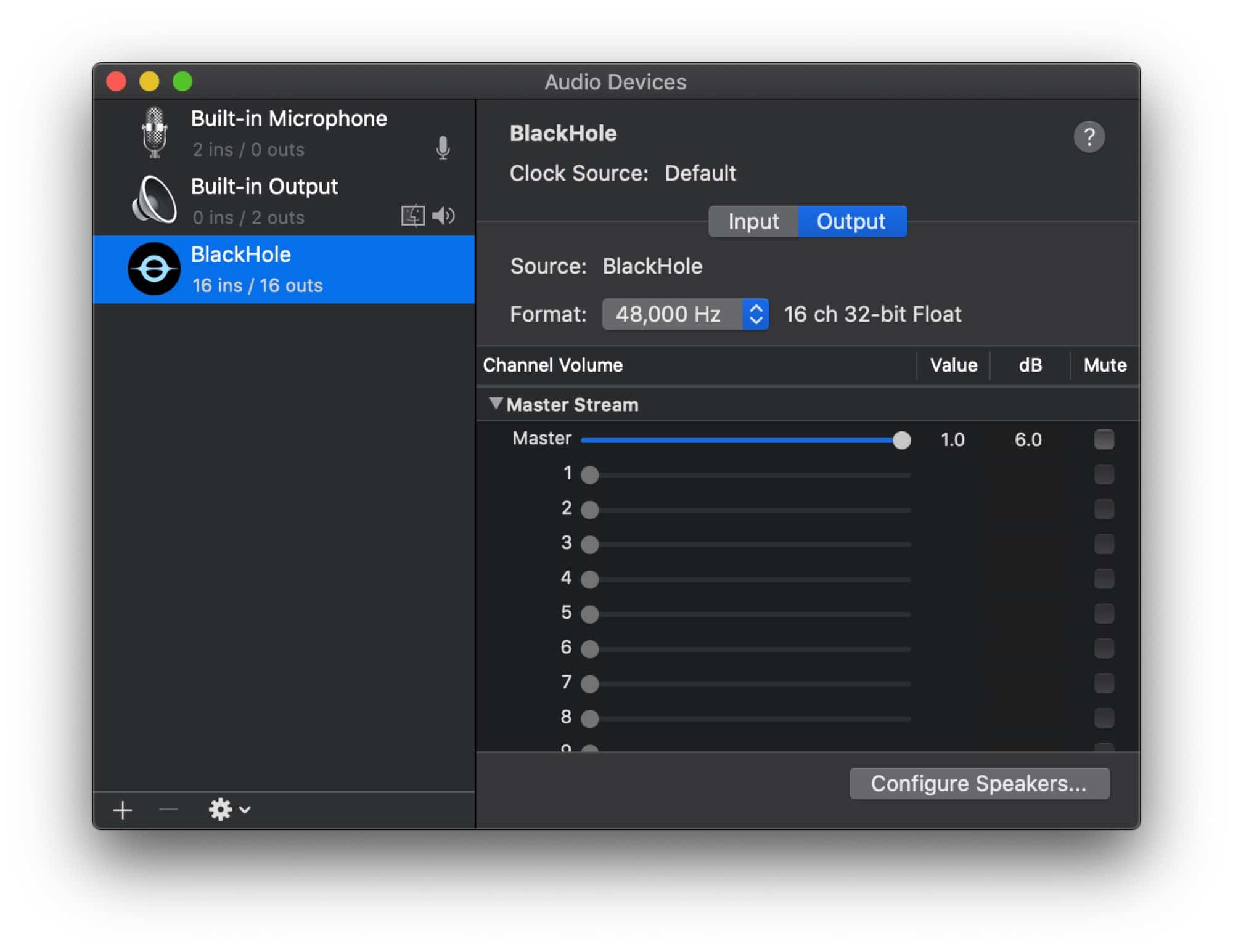 Route audio around your Mac with BlackHole.